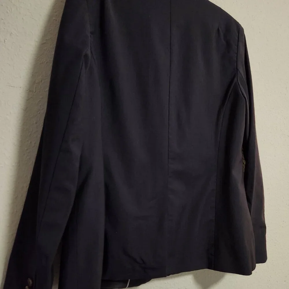 Talbots | Navy Luxe Wool Single Button Blazer 12 - Picture 8 of 10